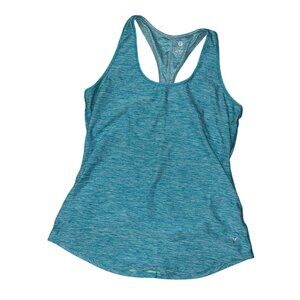 Old Navy Active Racerback Tank Top Medium Teal Polyester Spandex